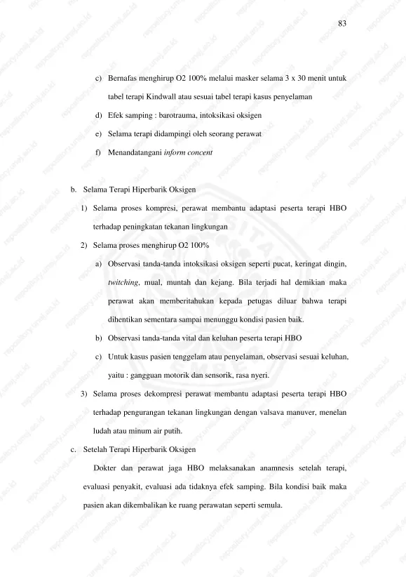 tabel terapi Kindwall atau sesuai tabel terapi kasus penyelaman  