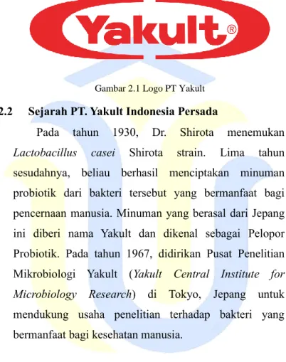 Gambar 2.1 Logo PT Yakult 