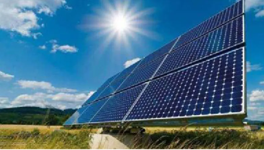 Gambar 2.2 Panel surya Faktor – factor yang mempengaruhi output dari panel surya :