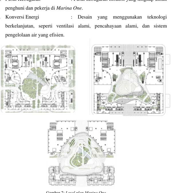 Gambar 7: Level plan Marina One  (sumber: archdaily.com) 