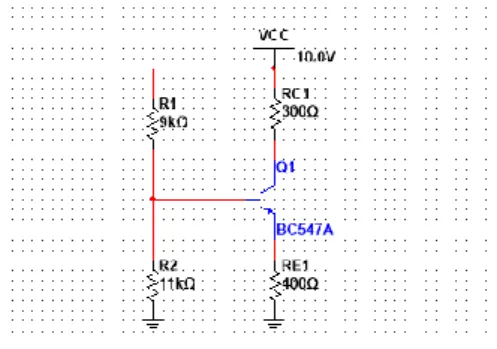 Figure 5. Percobaan Pertama pada Rangkaian setara DC 