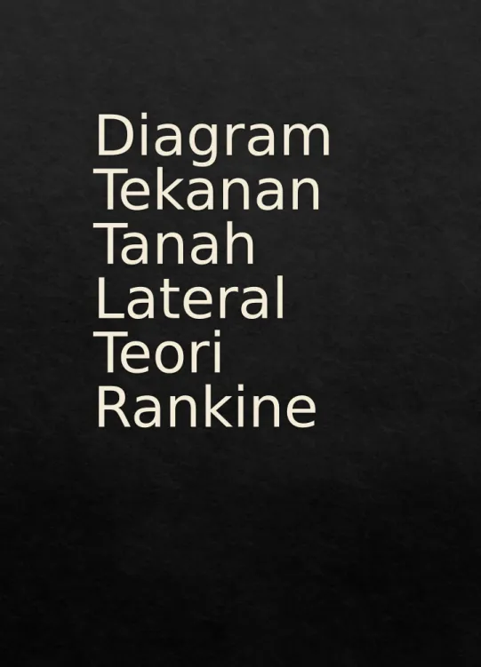 Diagram  Tekanan  Tanah 
