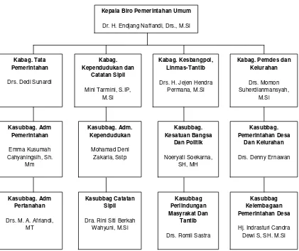 Gambar 3.1 Struktur Organisasi Biro Pemerintahan Umum Setda Jawa 