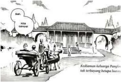 Gambar 14. Rumah bergaya Indis dalam komik Perennium. 