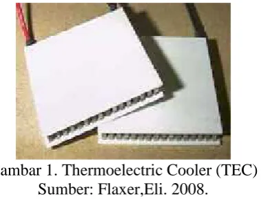 Gambar 1. Thermoelectric Cooler (TEC)Sumber: Flaxer,Eli. 2008.