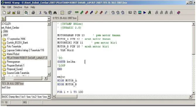 Gambar II.12. Tampilan Utama BASIC Stamp Editor 