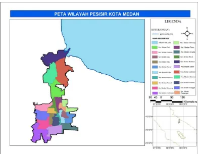 Gambar 2. Letak Lokasi Penelitian di pesisir Kota Medan 