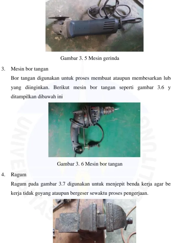 Gambar 3. 6 Mesin bor tangan  4.  Ragum 