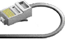 Gambar 2.1  Kabel Koaksal dan Konektor RJ45
