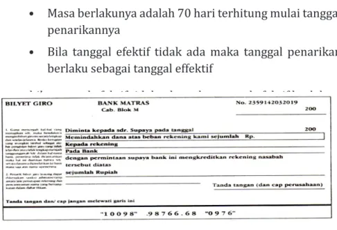 Gambar 3.2 Bilyet Giro D.  Simpanan Tabungan