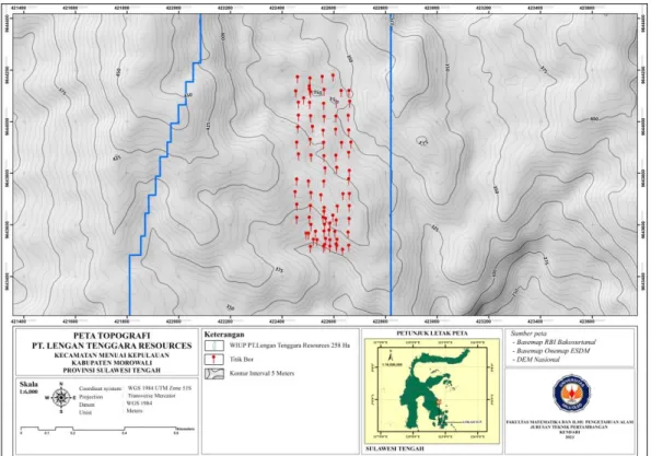 Gambar 4.3 Peta Topografi Daerah Studi 