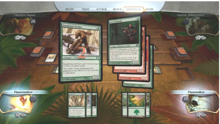 Gambar 3.3 Game play Magic: The Gathering