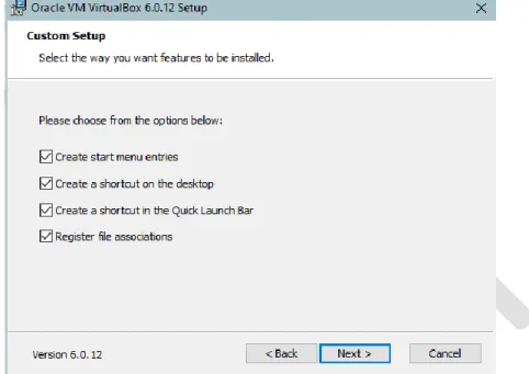 Gambar 11 INSTALASI VIRTUAL BOX: Membuat Shortcut. 