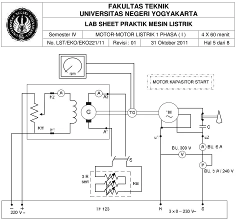 Gambar 2. Percobaan motor kapasitor start