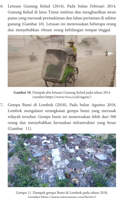 Gambar 10. Dampak abu letusan Gunung Kelud pada tahun 2014  (sumber:https://www.viva.co.id/ragam/)