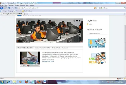 Gambar 13. TampilanHome E-Learning Multimedia Center SMKN1 Bantul 
