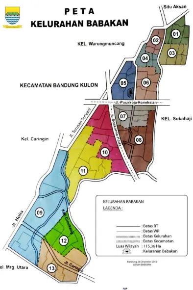 Gambar I.1 Peta Kelurahan Babakan 