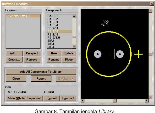 Gambar 8. Tampilan jendela Library 