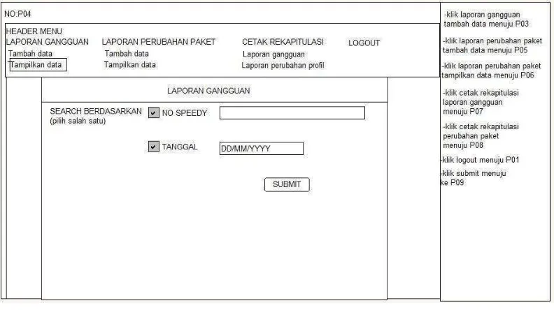 Gambar 3.18 Form Tampilan Tambah Data Perubahan Paket 