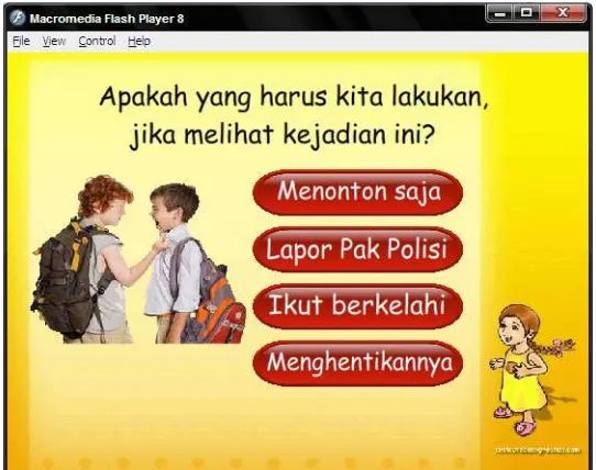 Gambar 4.5 Halaman Game Simak Gambar Dalam Bahasa Indonesia