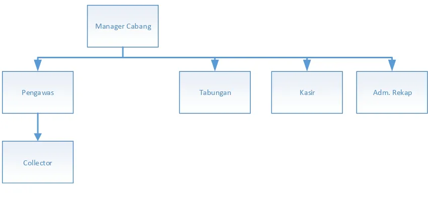 Gambar 2.3 Struktur Organisasi KSP. Rajawali Citra Mandiri (RCM) Cabang Karawang 