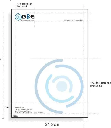 Gambar 4.2 Kop Surat dengan logo D&E yang baru 