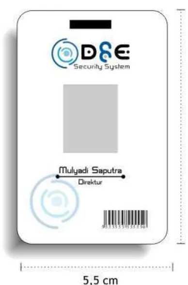 Gambar 4.4 Kartu akses dengan logo D&E yang baru 