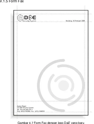 Gambar 4.7 Form Fax dengan logo D&E yang baru 