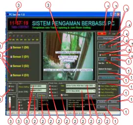 Gambar 3. Tampilan Menu Utama Program Kendali Sistem Pengaman 
