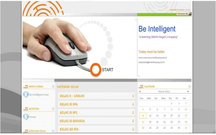 Gambar 4. Tampilan awal e-learning sebelum login 