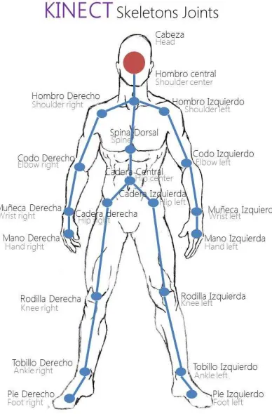 Figura 17 Representación de joints del cuerpo
