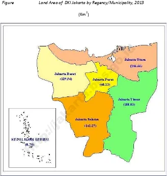 Figure Land Area of  DKI Jakarta by Regency/Municipality, 2013 