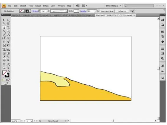 Gambar III.2 Sketsa gambar pasir