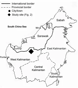 Figure 1 West Kalimantan province on the Island of Borneo.