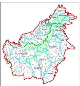 Figure 8. Watersheds in Borneo. 