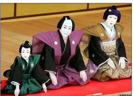 Gambar. 1.  Salah satu contoh drama teater Kabuki, aktor Yoshimori Daniel:  Kabuki.  