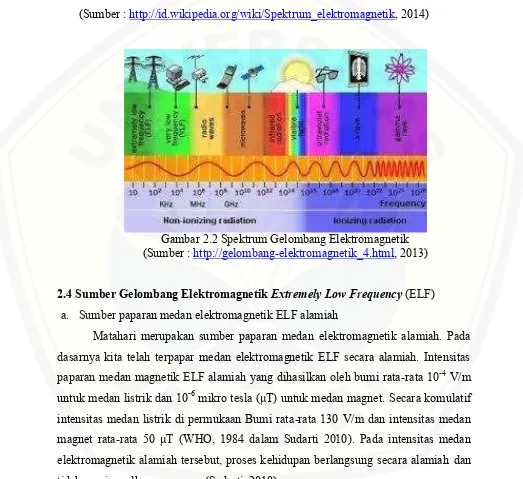 Gambar 2.2 Spektrum Gelombang Elektromagnetik