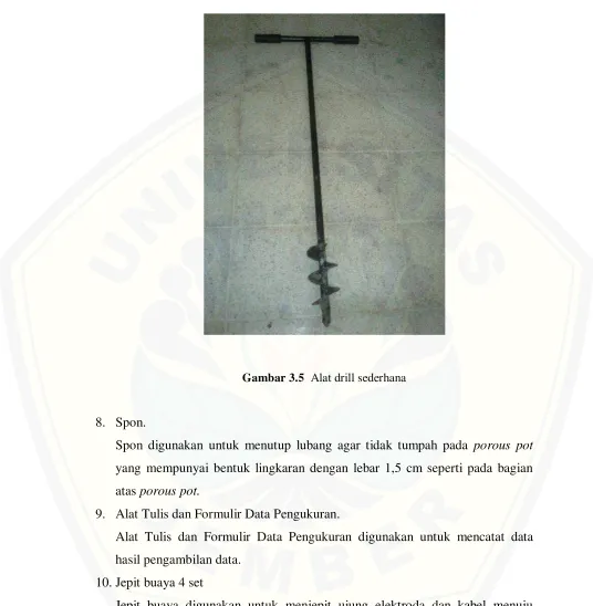 Gambar 3.5  Alat drill sederhana 