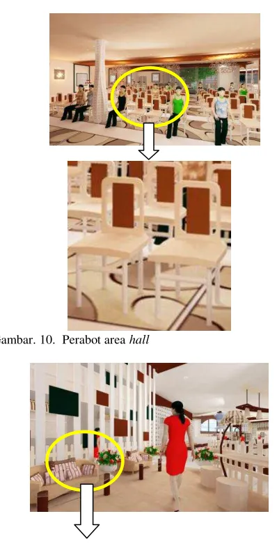 Gambar. 10.  Perabot area hall 