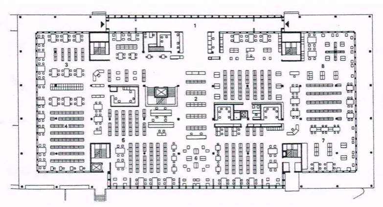 Gambar 2.1 Layout Perpustakaan Dusseldorf 