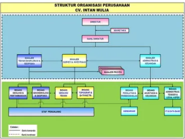 Gambar 3.1 Struktur Organisasi CV.Intan Mulia 