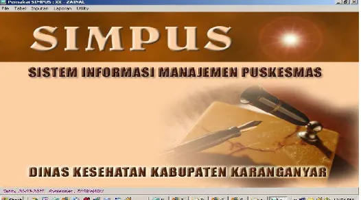 Gambar 1.1 Tampilan utama SIMPUS 