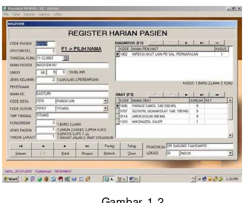 Gambar 1.4 Laporan Query Data Pasien 