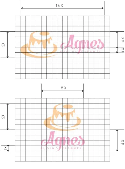 Gambar III.1. Grid System logo Puding Agnes 