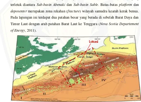 Gambar 2.2 Cekungan Scotia (Sumber: Nova Scotia Departement of Energy, 2011) 