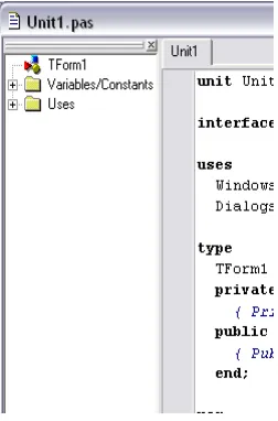Gambar 2.20 Code Editor Pemrograman Delphi