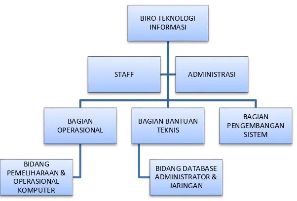 Gambar 2.2 Struktur Organisasi Biro Teknologi Informasi 