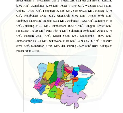 Gambar 1. Peta Kabupaten Jember