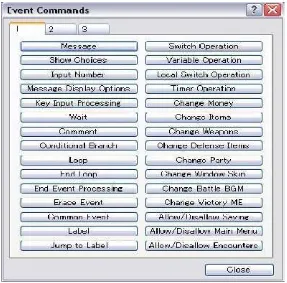 gambar 2.7.3 Event  Command Box 