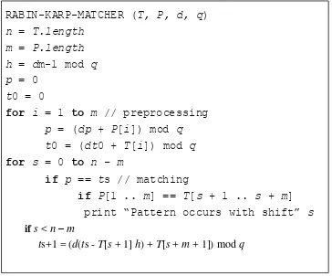 Gambar 2. 9 Pseudocode Algoritma Rabin Karp 